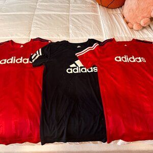 3 XL Youth Adidas (16-18yo) moisture-wicking t-shirts
